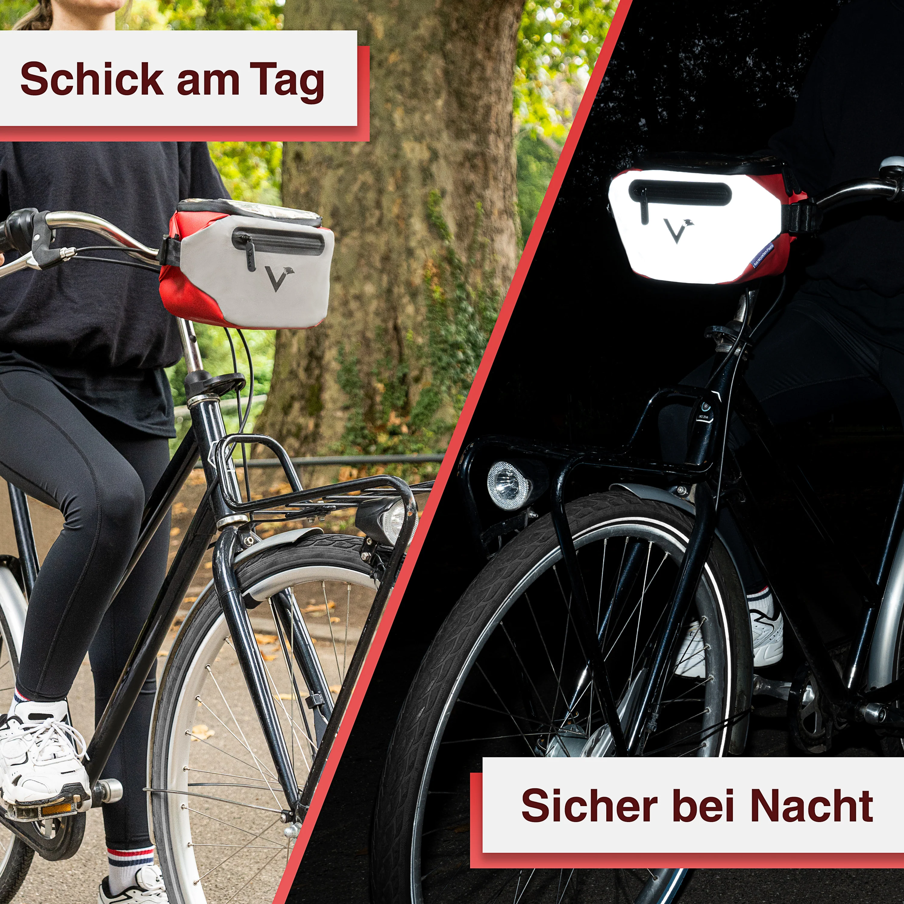 3in1 City Bag - Multifunktionale & reflektierende Lenkertasche - Image 29