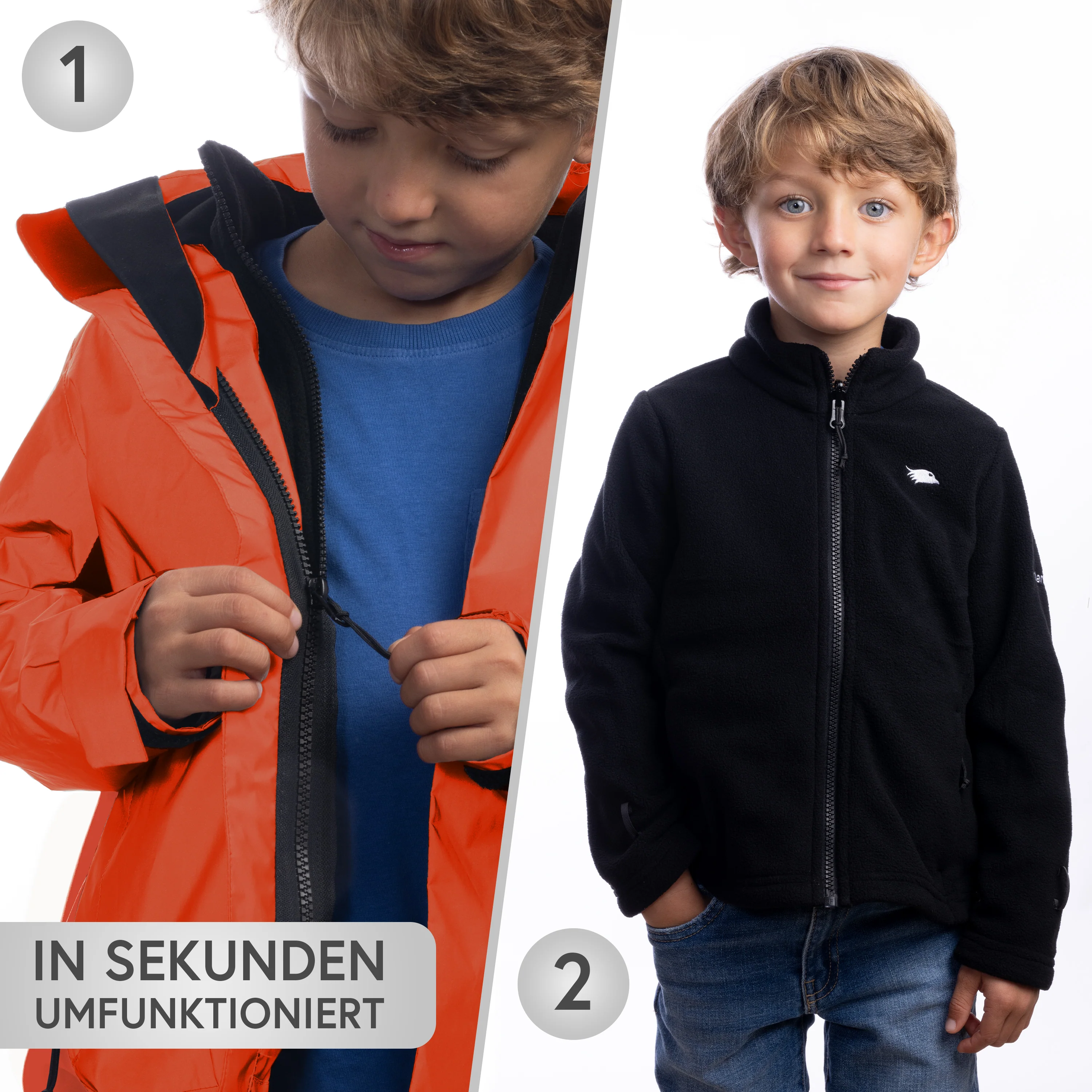 3in1 Smart Jacket - Reflektierende Jacke mit Fleece Zipp-In für Kinder & Jugendliche - Image 9