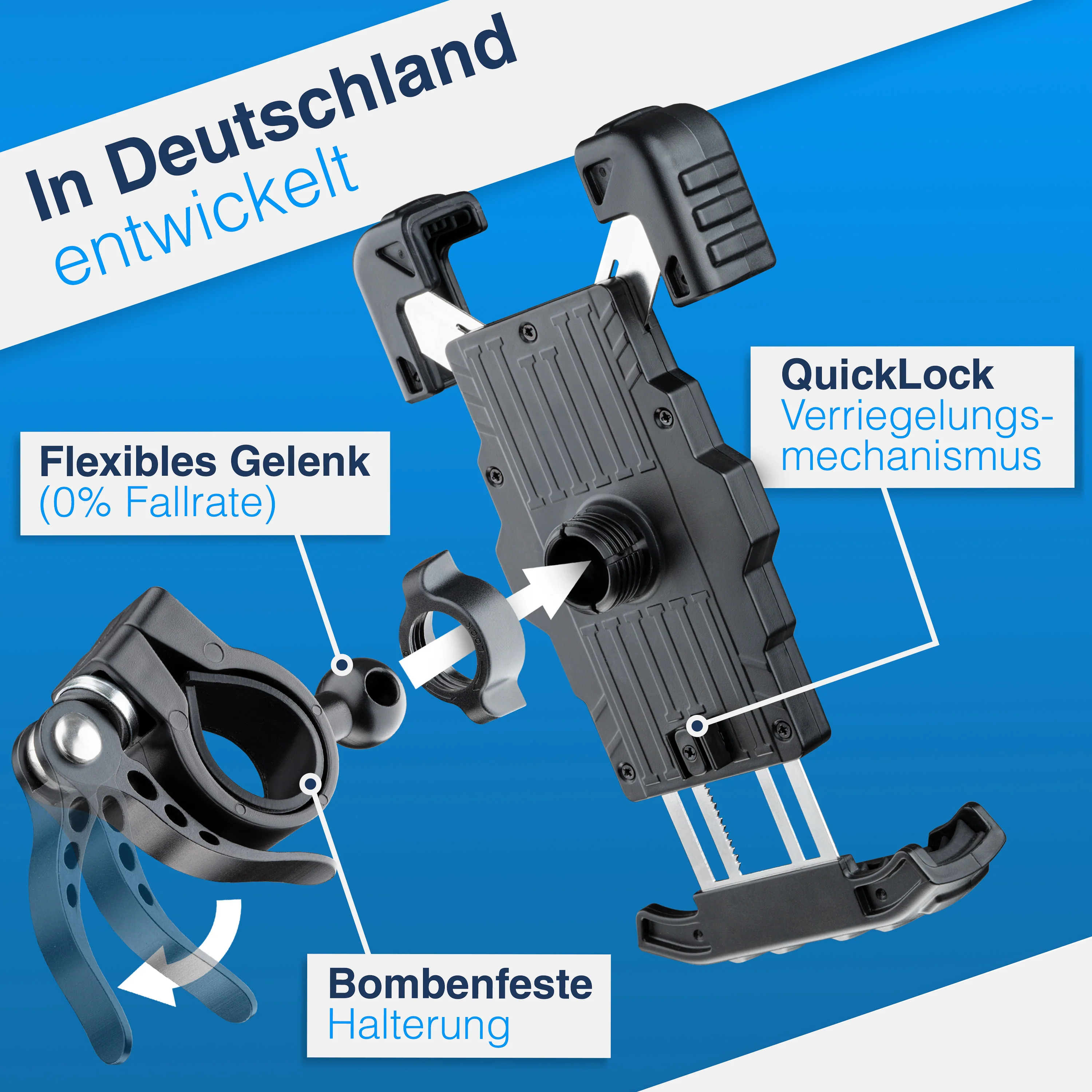 PhoneFix - Fahrrad Handyhalterung zum Befestigen am Lenker - Image 4