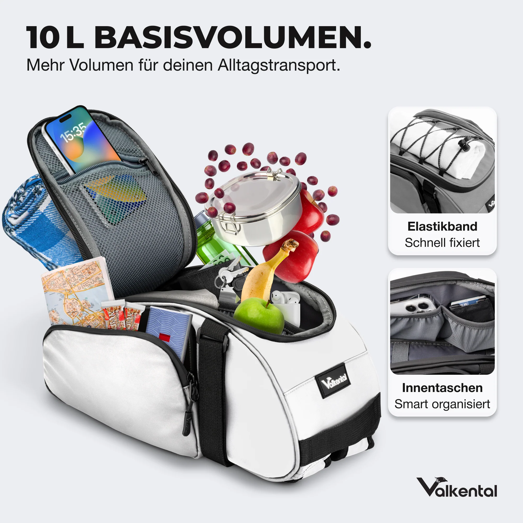 Trunk Bag - Aufliegende 3in1 Gepäckträgertasche mit Rucksackfunktion - Image 13