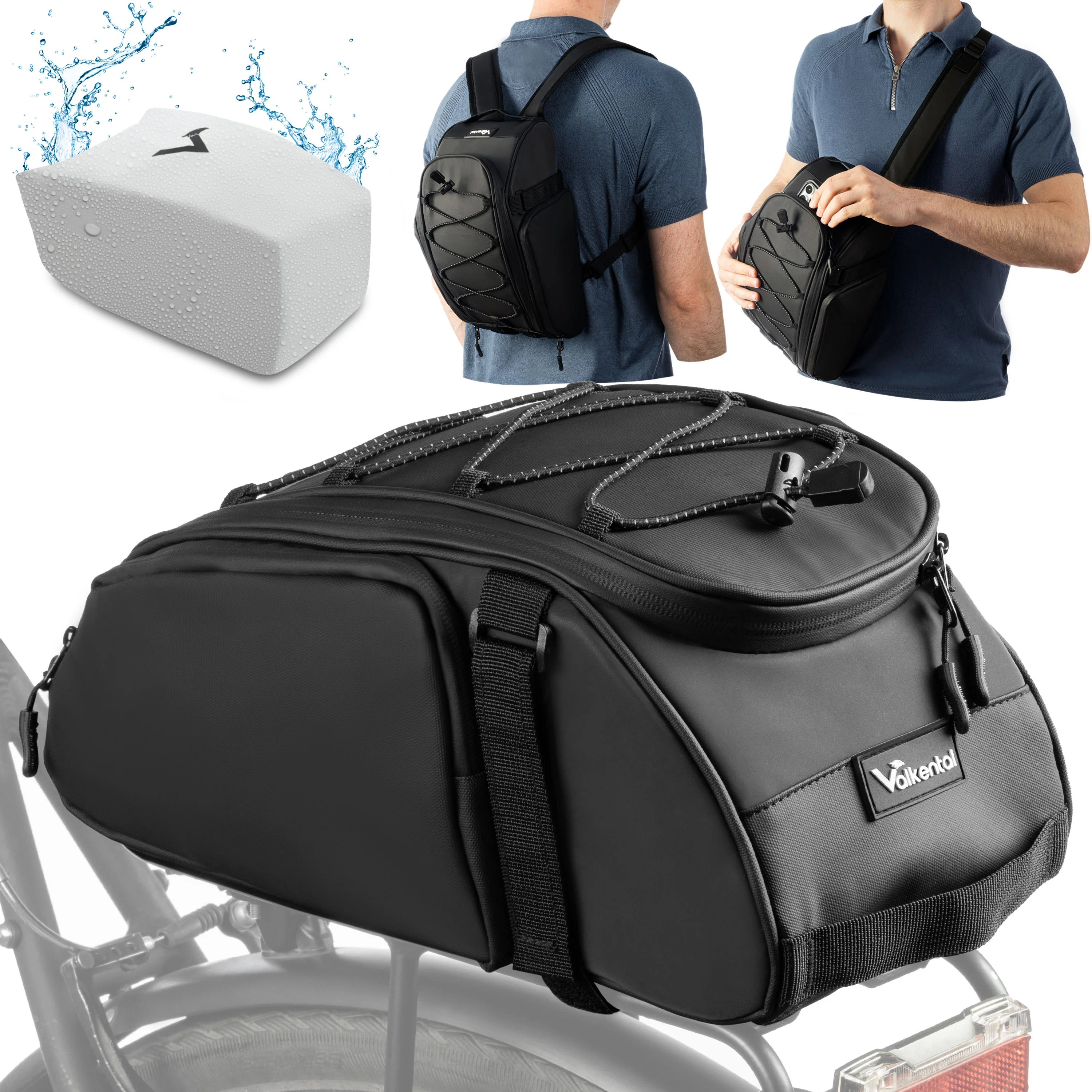 Trunk Bag - Aufliegende 3in1 Gepäckträgertasche mit Rucksackfunktion - Image 20