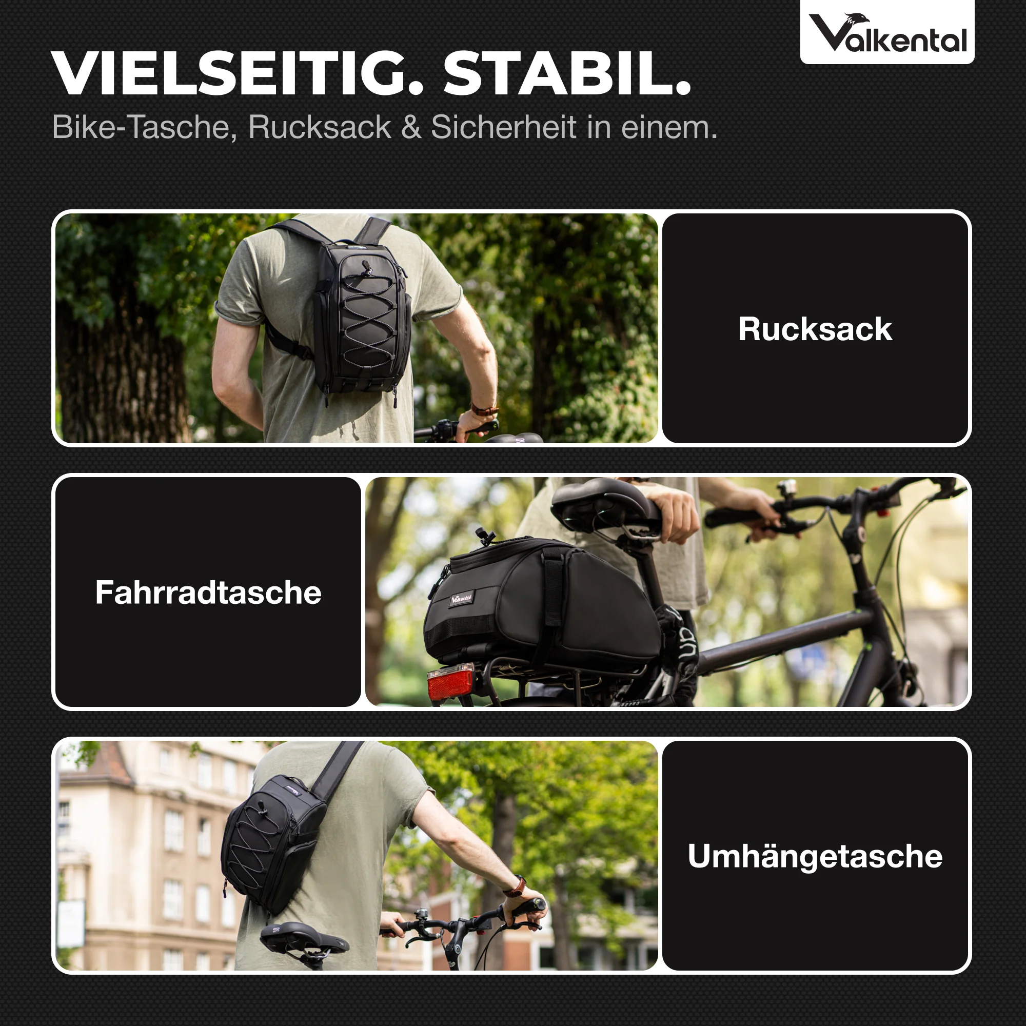 Trunk Bag - Aufliegende 3in1 Gepäckträgertasche mit Rucksackfunktion - Image 24