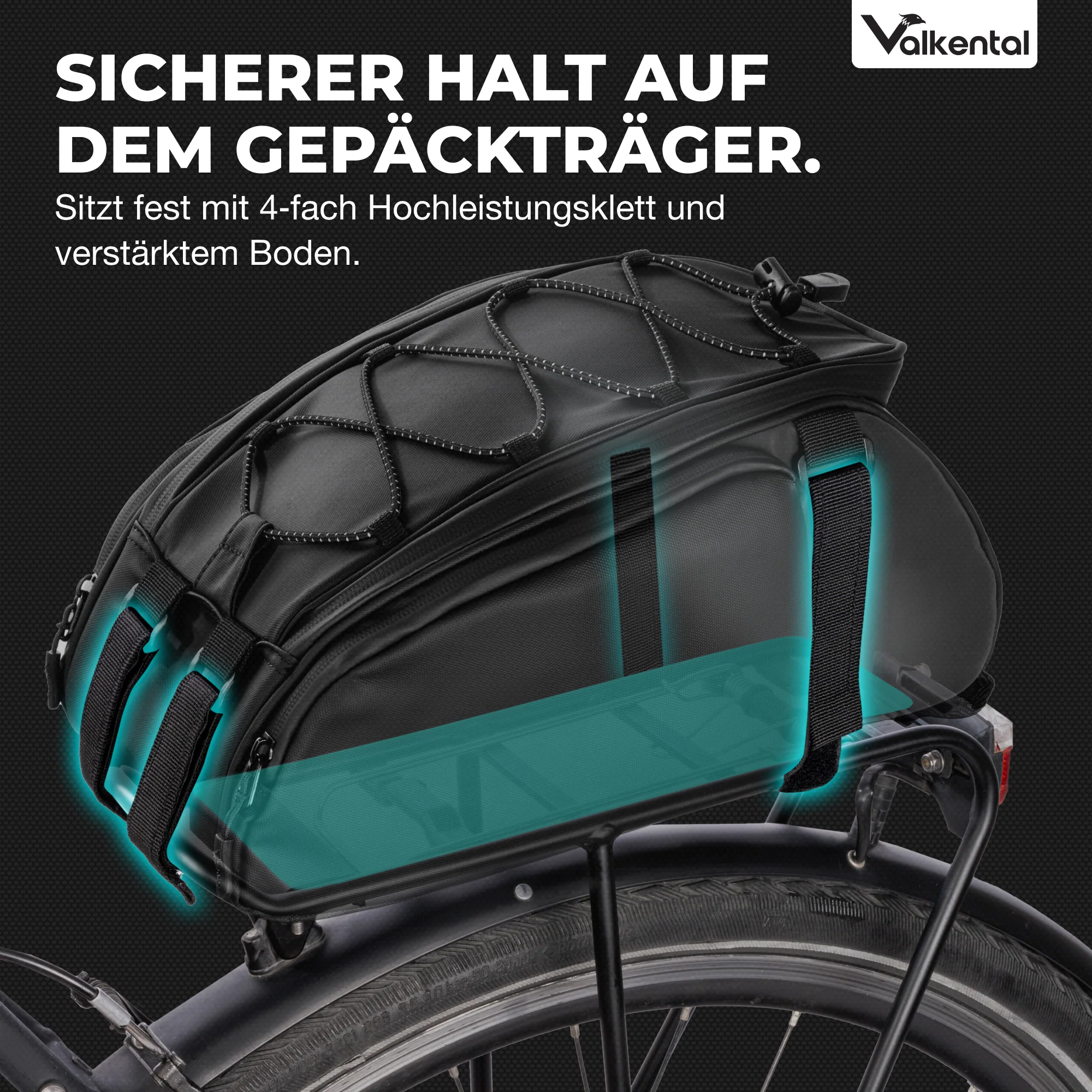 Trunk Bag - Aufliegende 3in1 Gepäckträgertasche mit Rucksackfunktion - Image 7