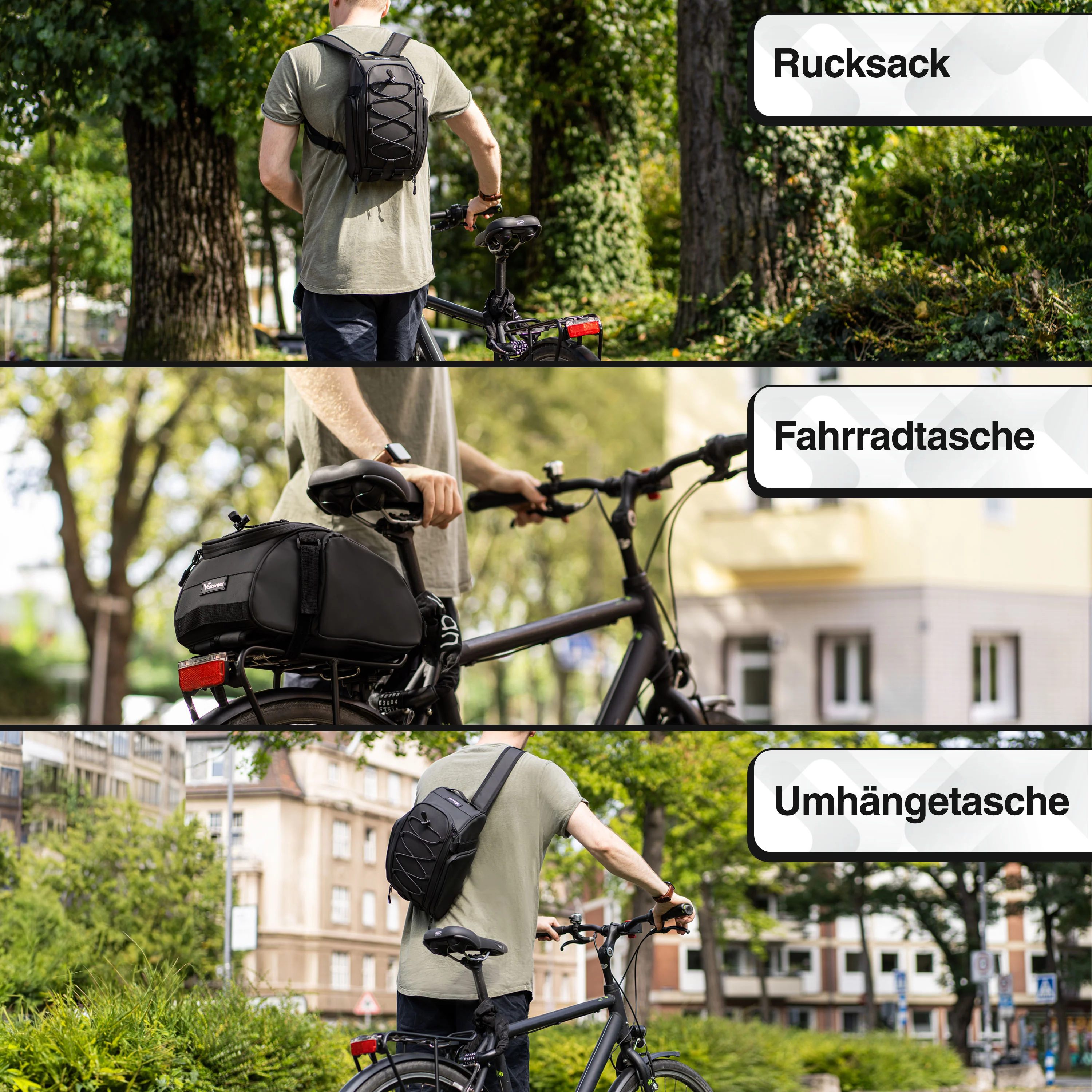 Trunk Bag - Aufliegende Gepäckträgertasche mit Rucksackfunktion - B-Ware - Image 17