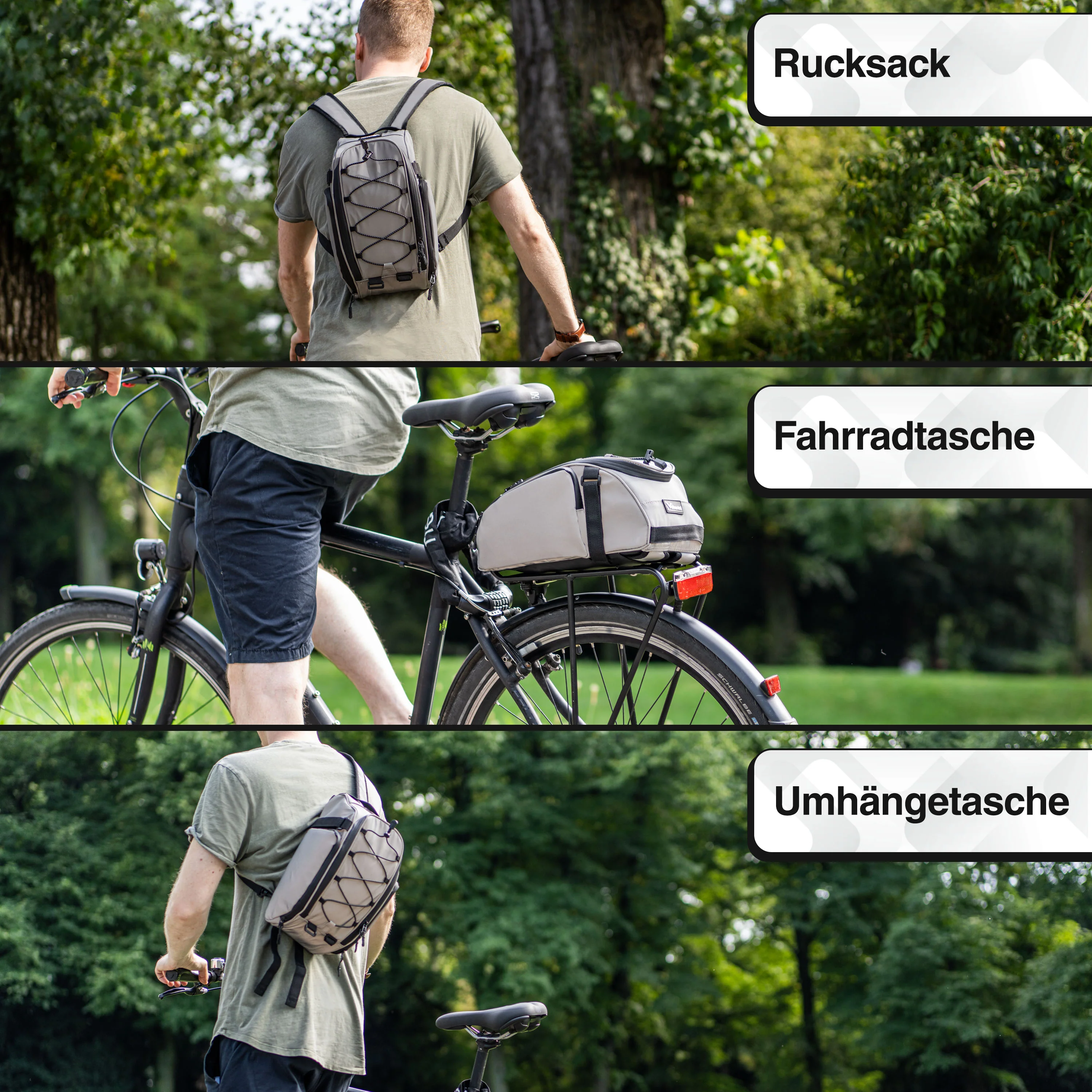 Trunk Bag - Aufliegende Gepäckträgertasche mit Rucksackfunktion - B-Ware - Image 18