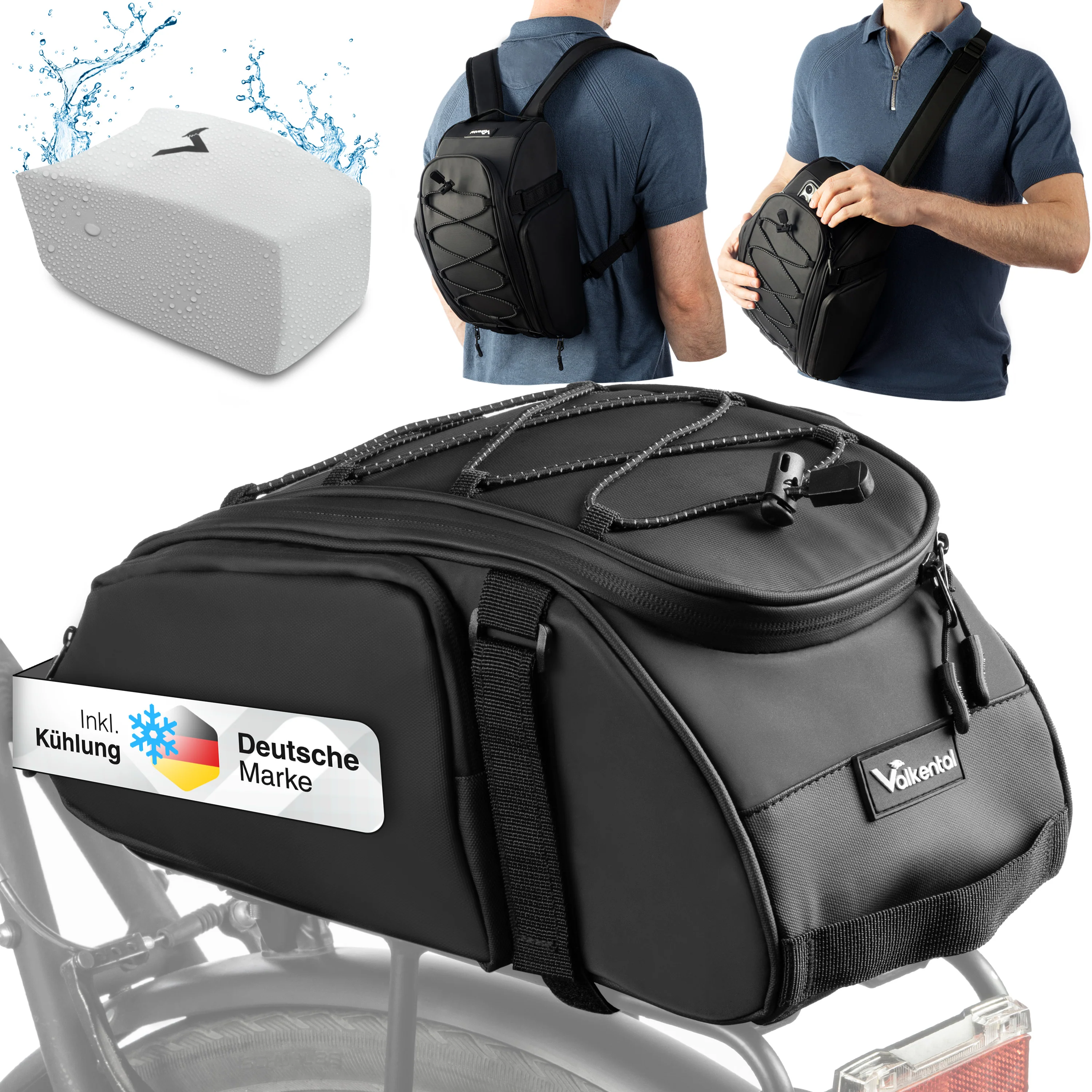Trunk Bag - Aufliegende Gepäckträgertasche mit Rucksackfunktion - B-Ware - Image 6