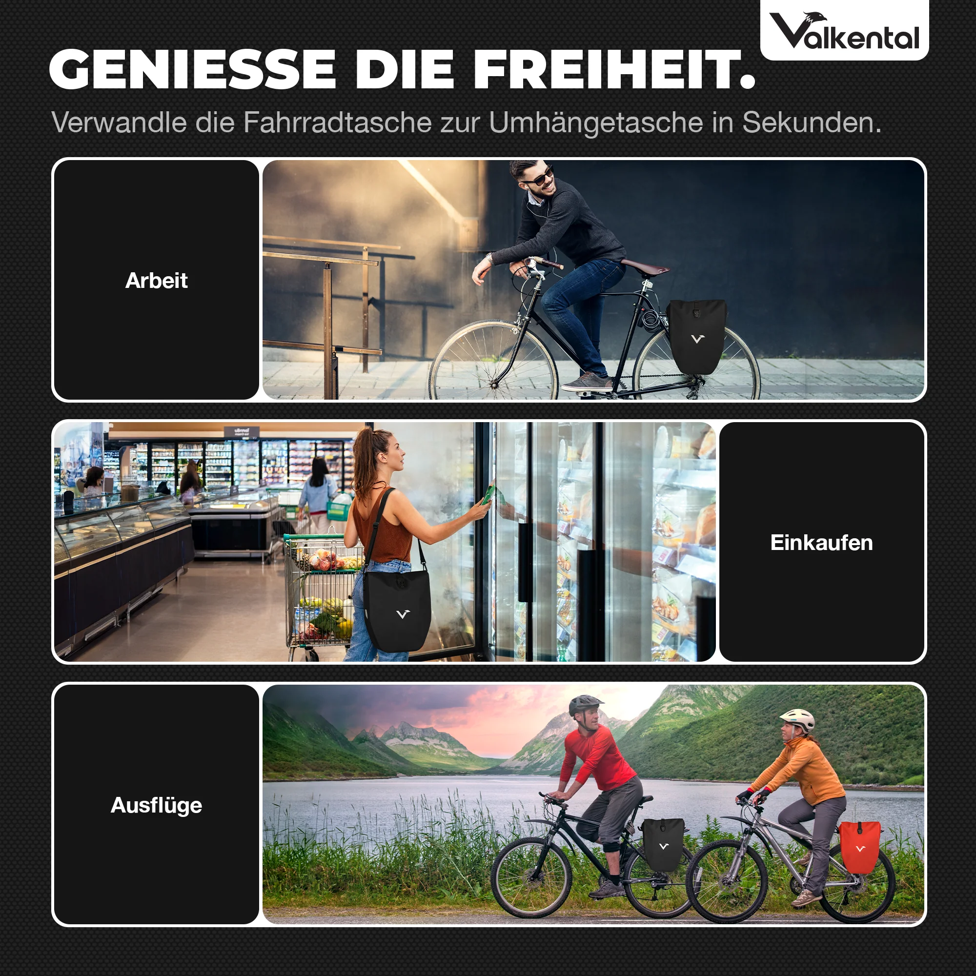 Bike Bag - große & wasserdichte Gepäckträgertasche - Image 28