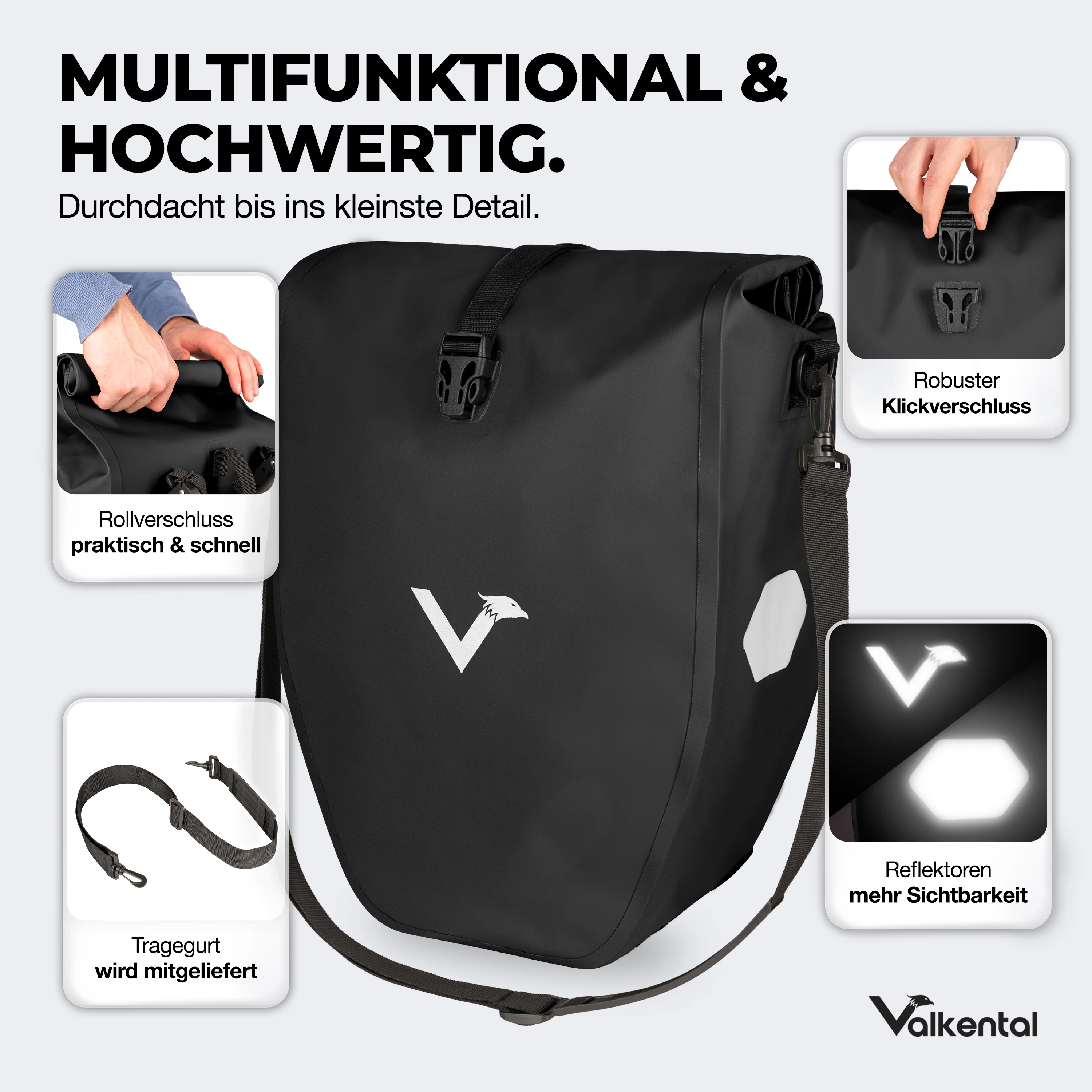 Bike Bag - große & wasserdichte Gepäckträgertasche - Image 29
