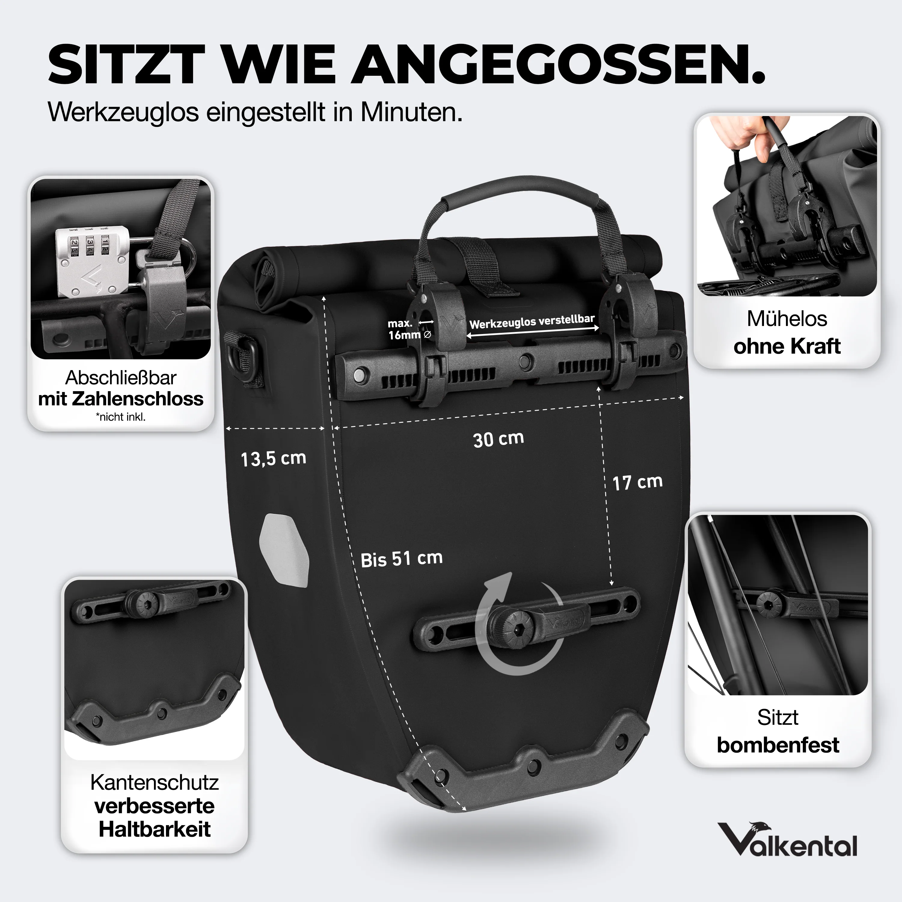 Bike Bag - große & wasserdichte Gepäckträgertasche - Image 58