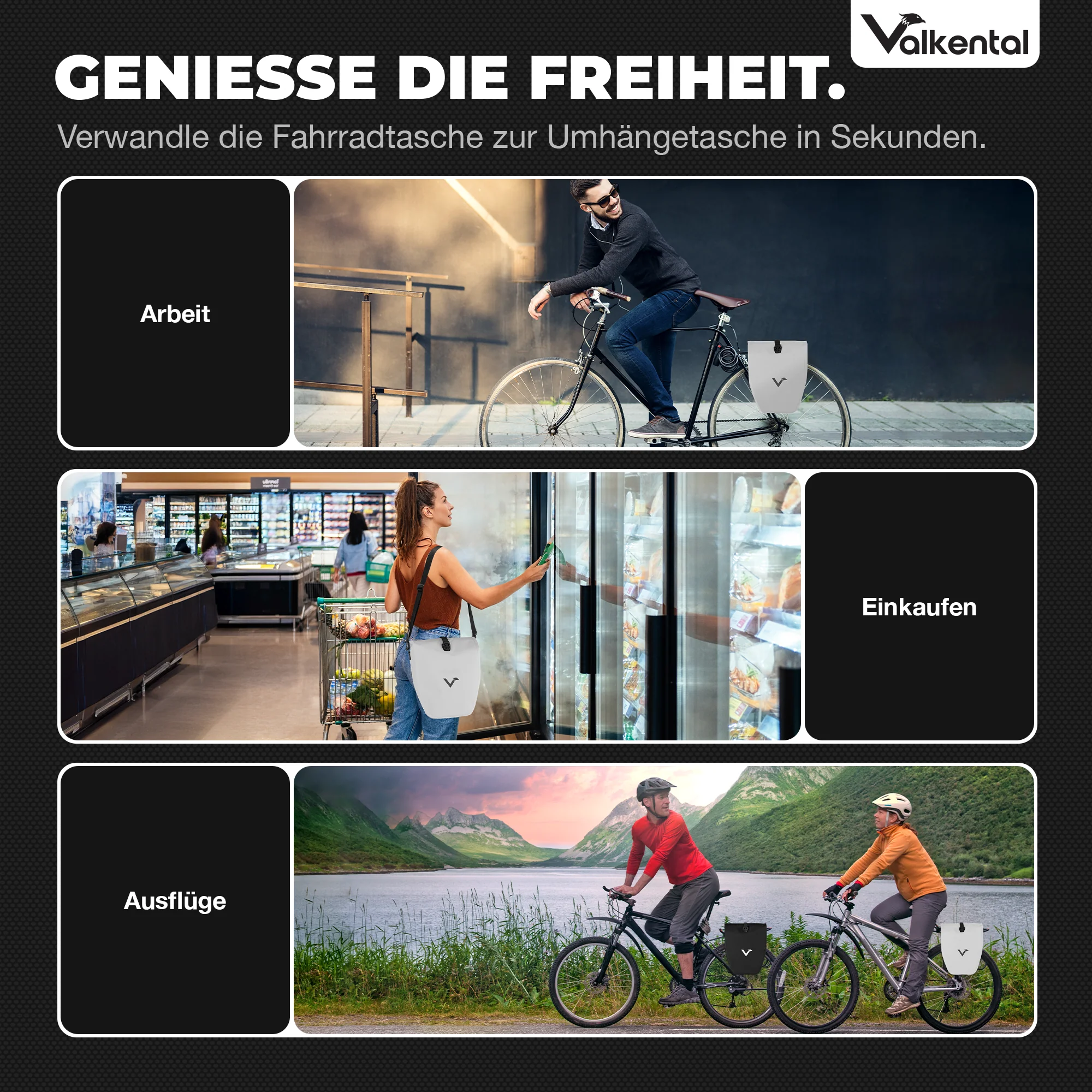 Bike Bag - große & wasserdichte Gepäckträgertasche - Image 64