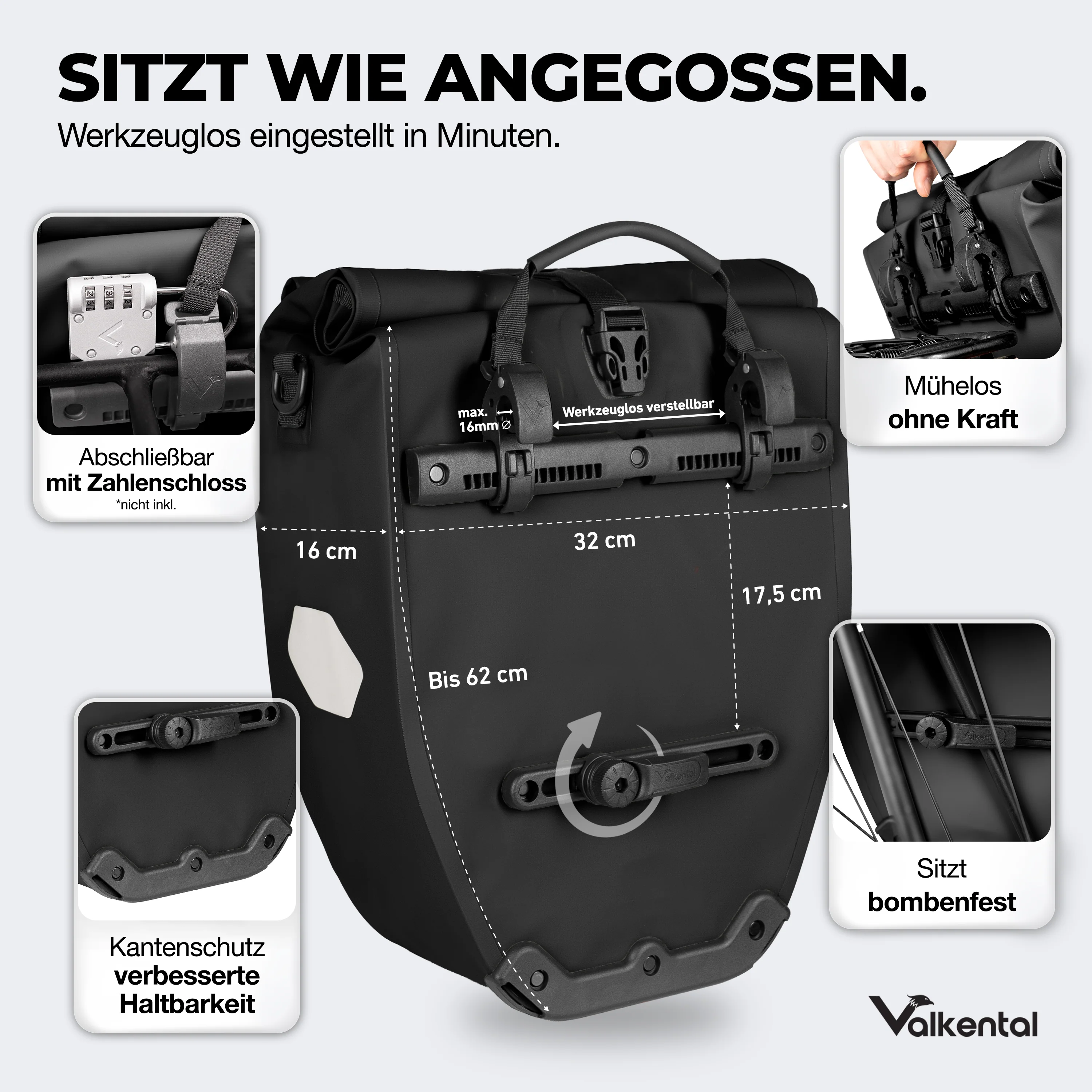 Bike Bag - große & wasserdichte Gepäckträgertasche - Image 74