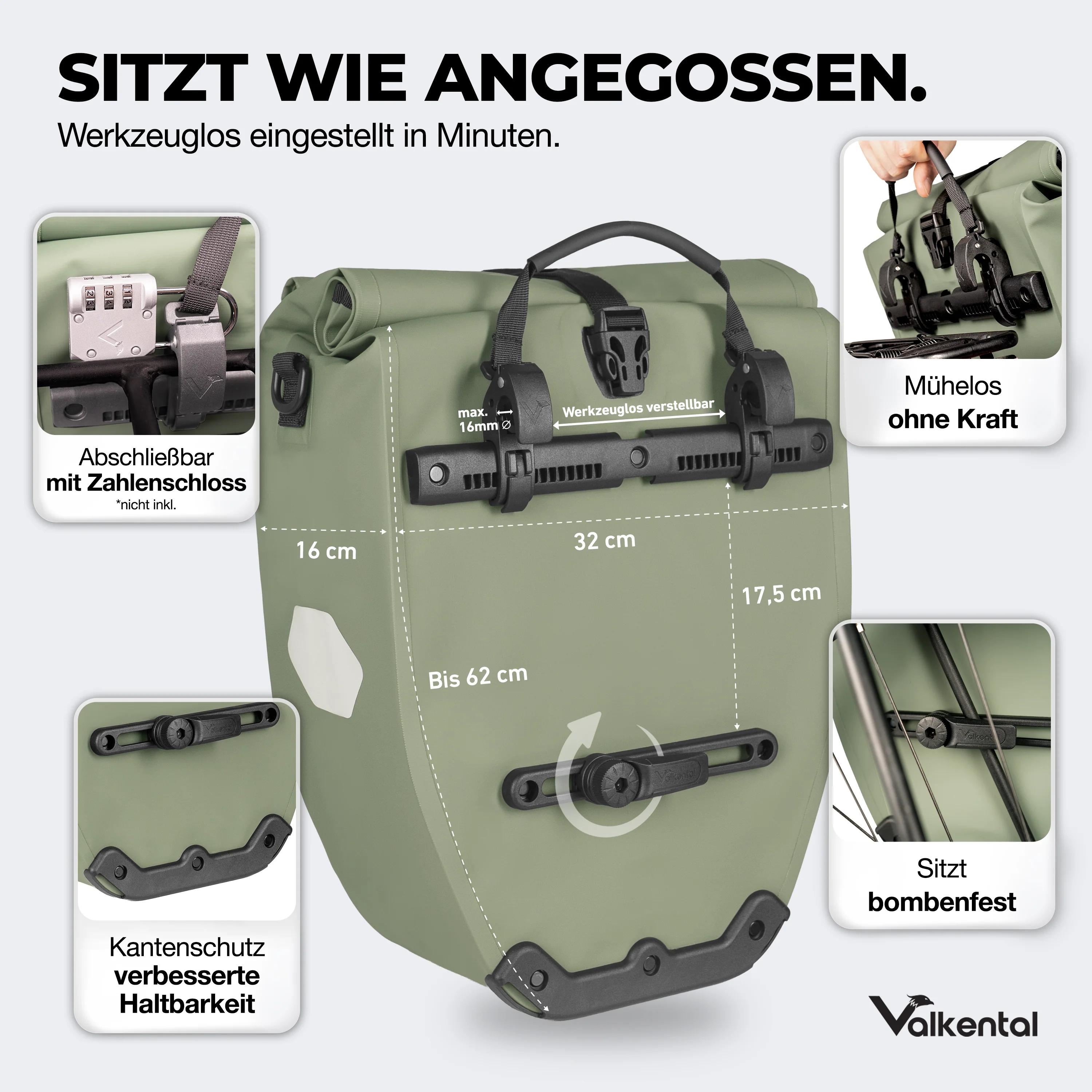Bike Bag - große & wasserdichte Gepäckträgertasche - Image 79