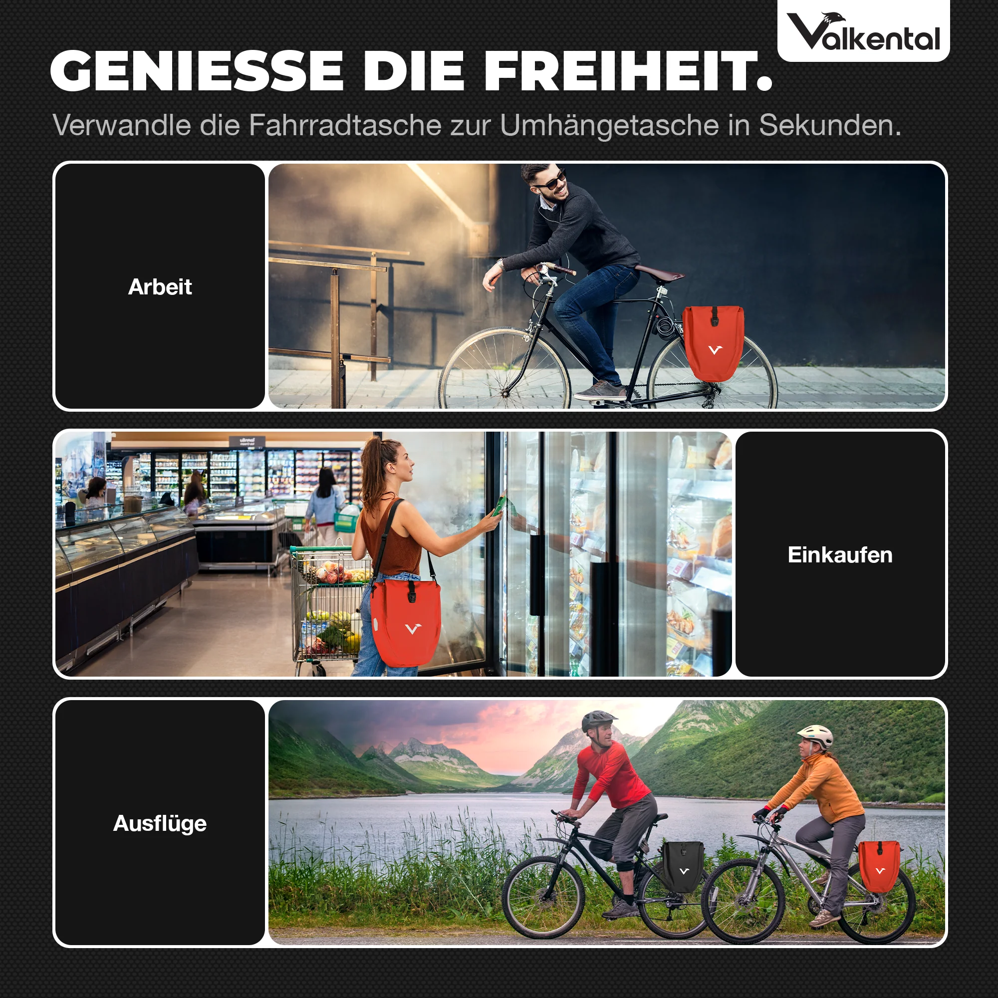 Bike Bag - große & wasserdichte Gepäckträgertasche - Image 90