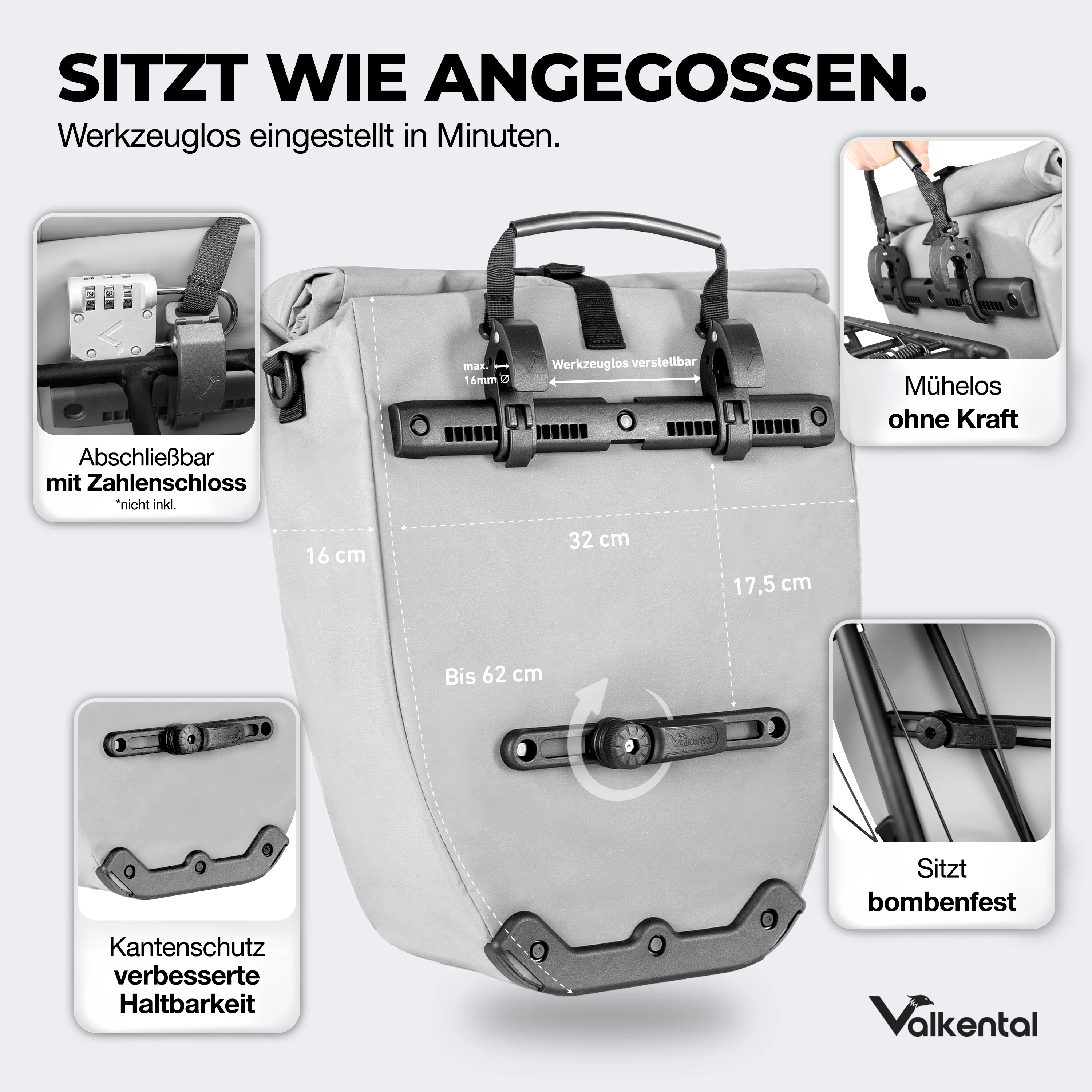 Bike Bag - große & wasserdichte Gepäckträgertasche - Image 99