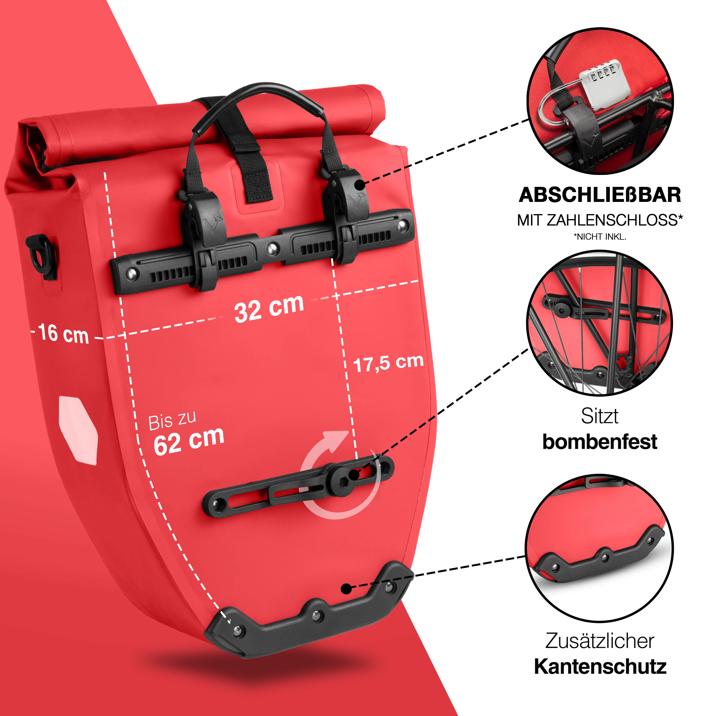 ValkBasic - große & wasserdichte Gepäckträgertasche - B-Ware - Image 24
