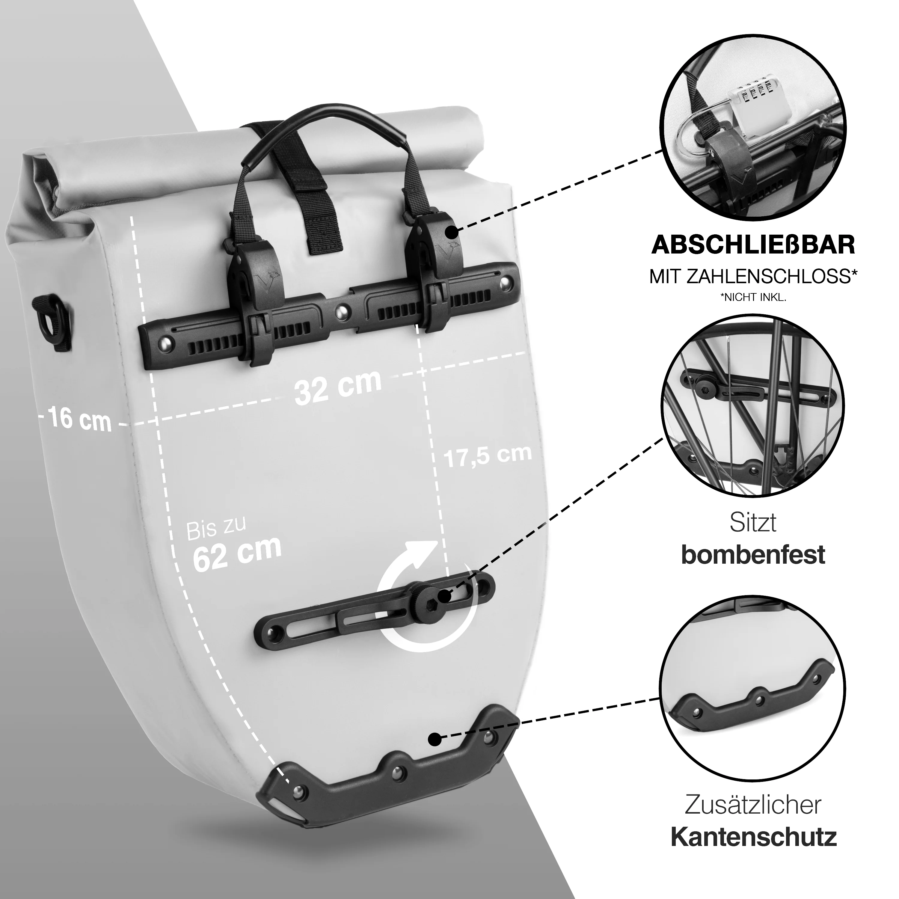 ValkBasic - große & wasserdichte Gepäckträgertasche - B-Ware - Image 25