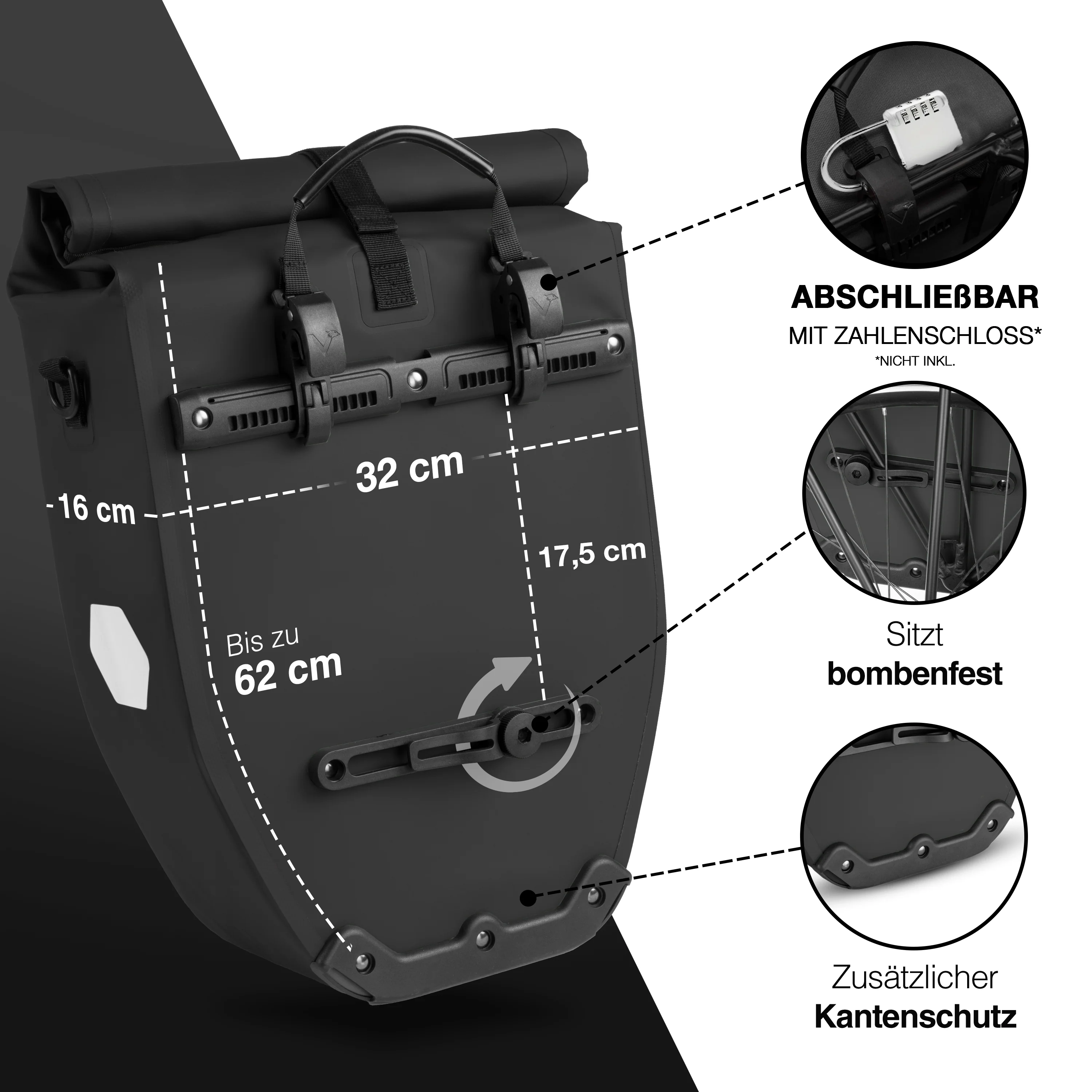 ValkBasic - große & wasserdichte Gepäckträgertasche - B-Ware - Image 29