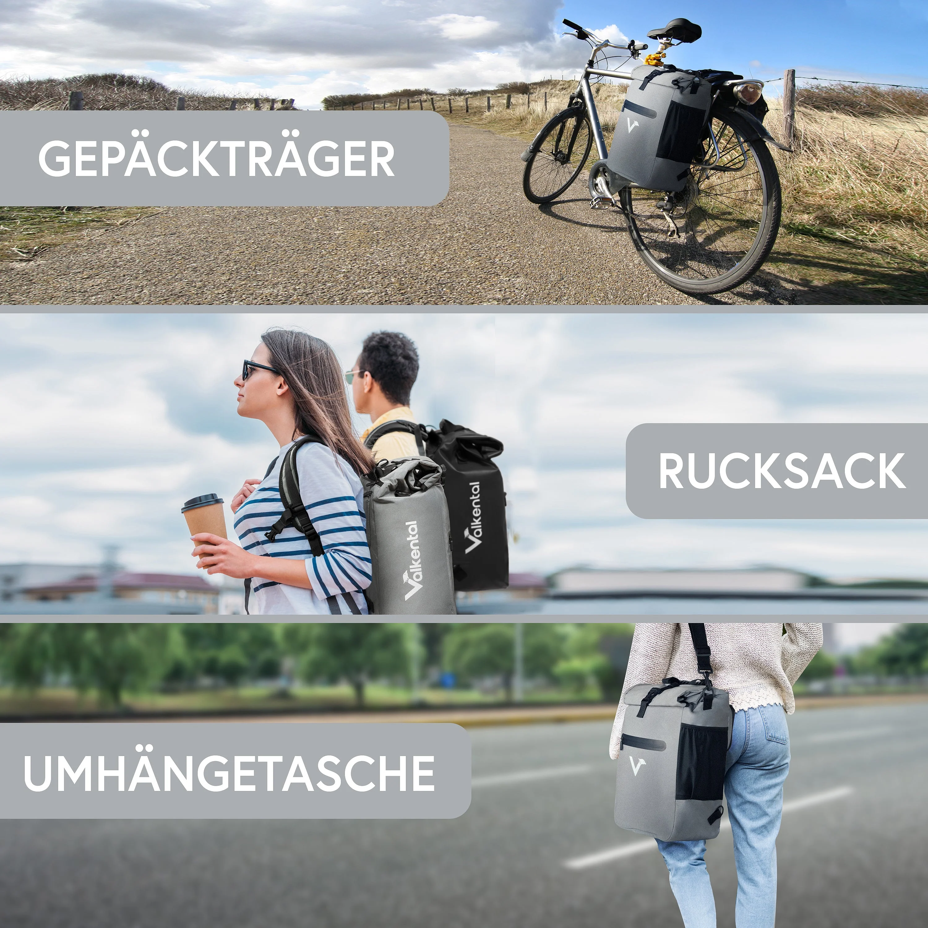 ValkOne 3in1 Fahrradtasche - perfekt für deinen Alltag! - B-WARE - Image 19