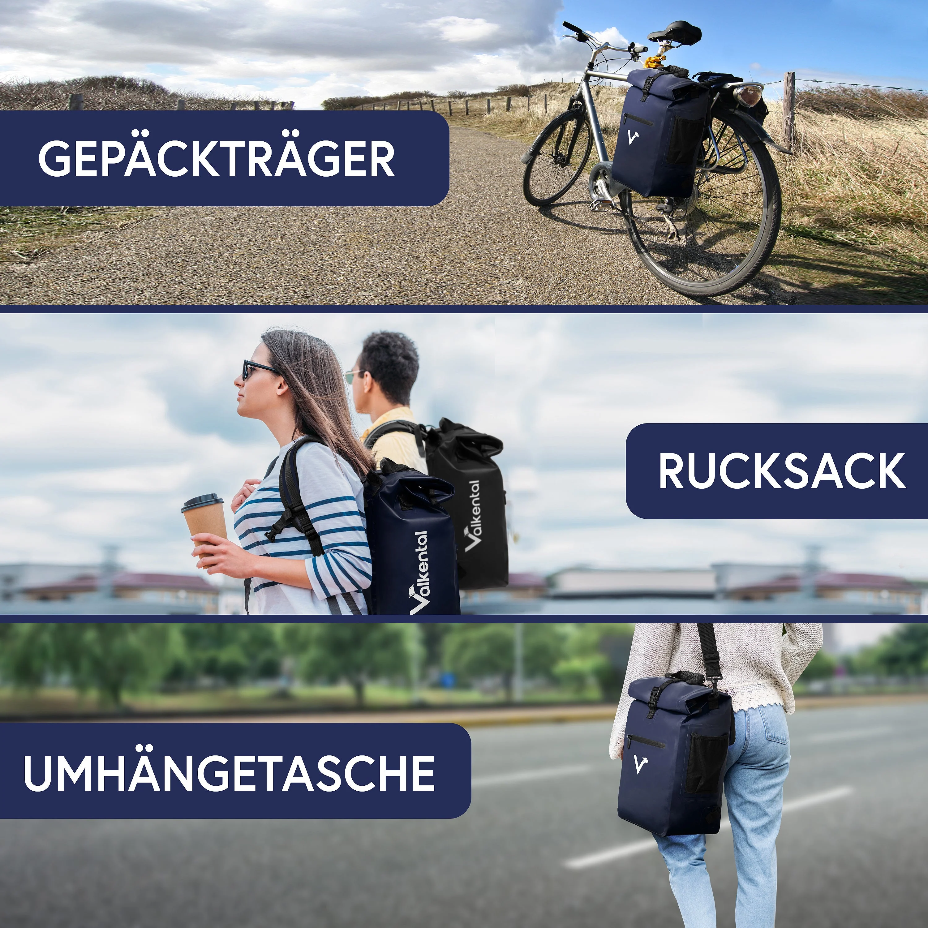 ValkOne 3in1 Fahrradtasche - perfekt für deinen Alltag! - B-WARE - Image 28