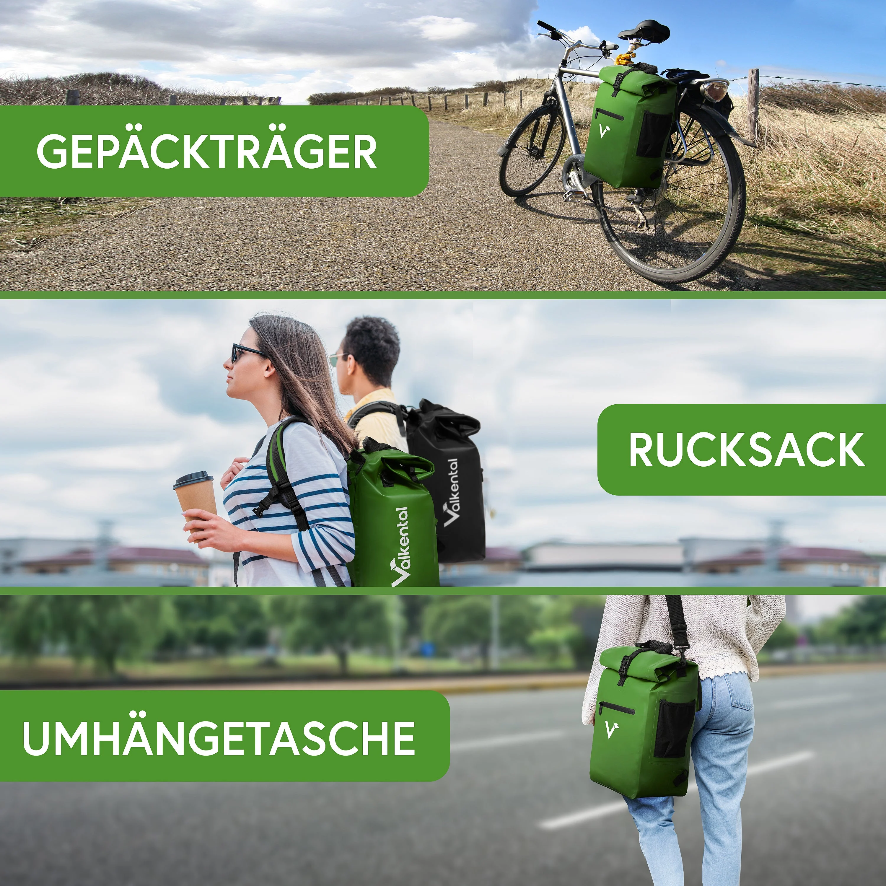 ValkOne 3in1 Fahrradtasche - perfekt für deinen Alltag! - B-WARE - Image 9
