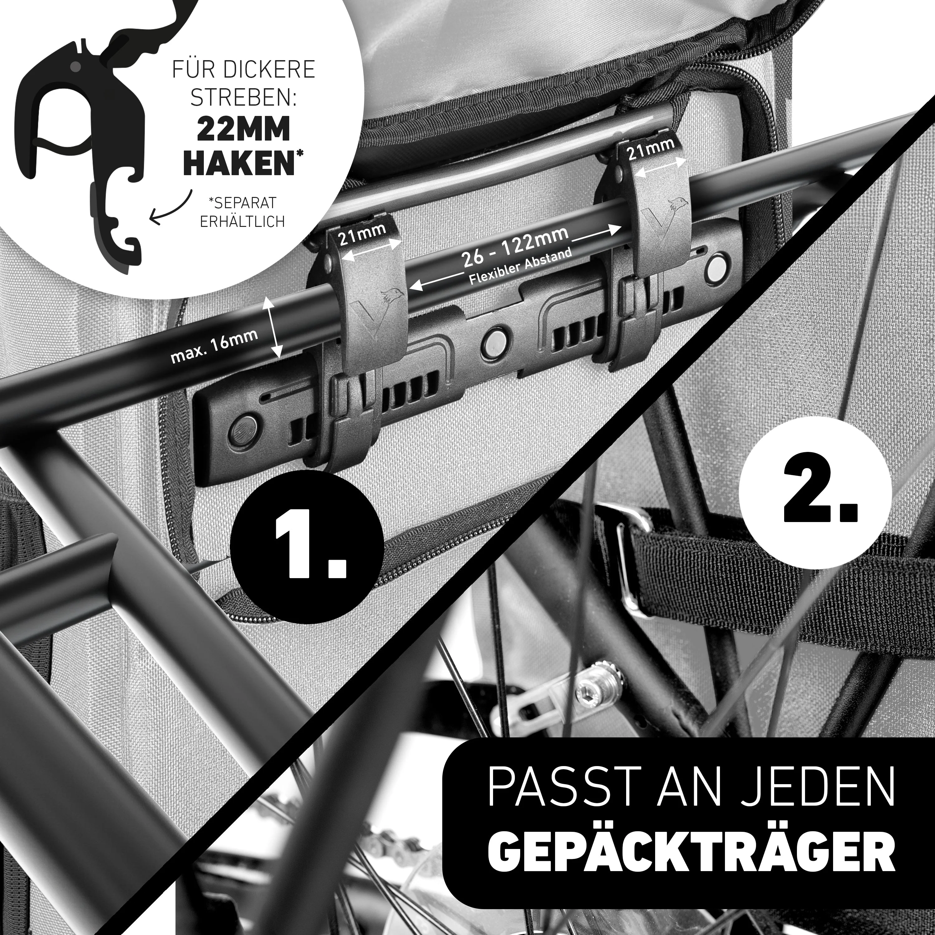 ValkOne 3in1 Fahrradtasche - perfekt für deinen Alltag! | Bundle - Image 62