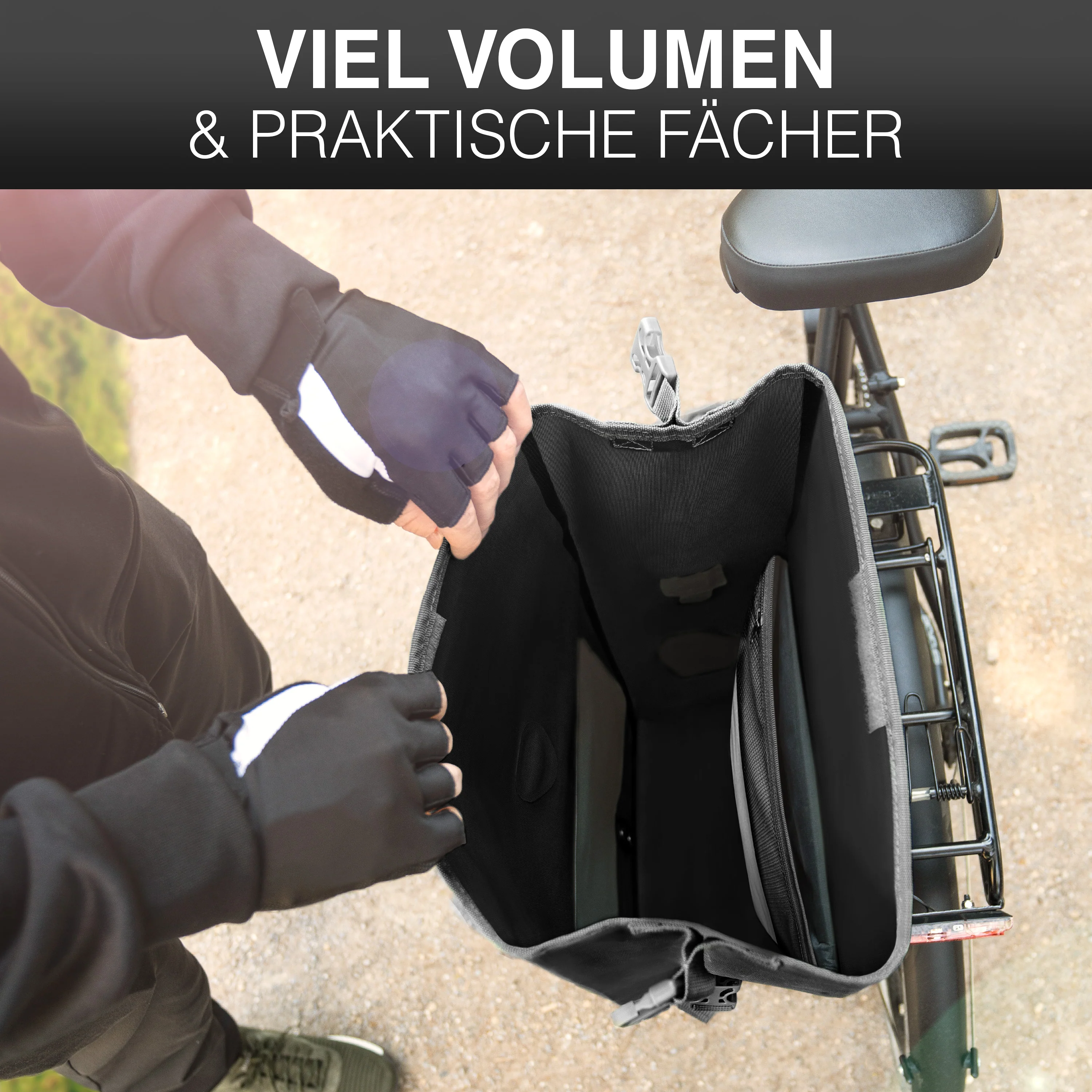 Bike Bag Urban - Praktische 2in1 Gepäckträgertasche im urbanen Look - Image 22