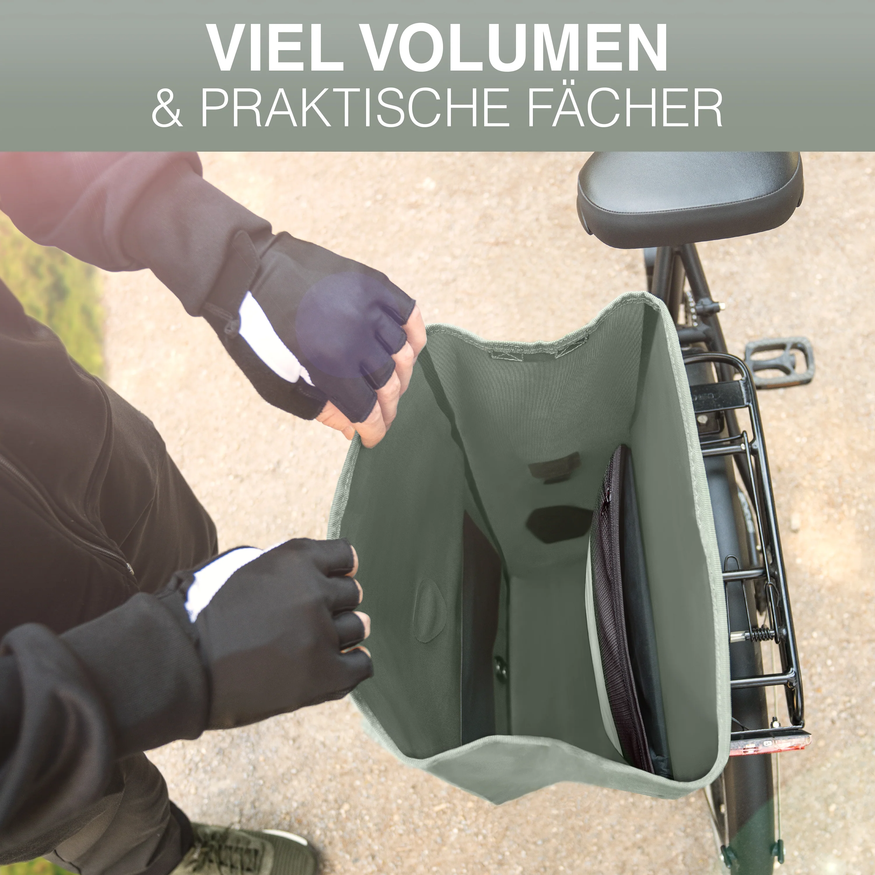 Bike Bag Urban - Praktische 2in1 Gepäckträgertasche im urbanen Look - Image 4