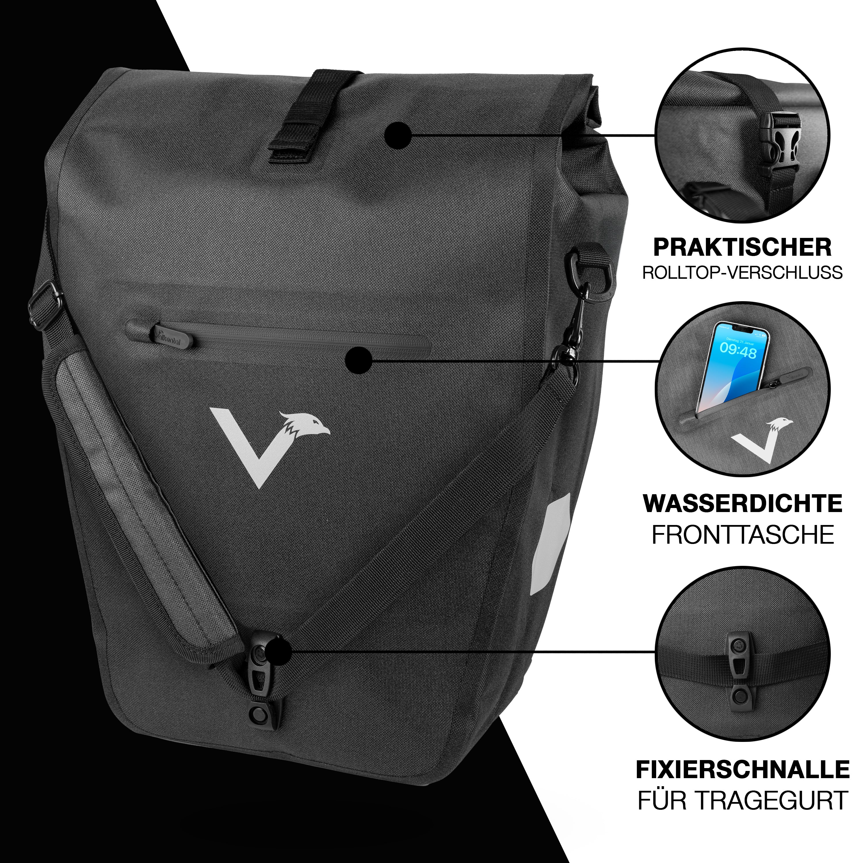 Bike Bag Urban - Praktische 2in1 Gepäckträgertasche im urbanen Look - Image 43