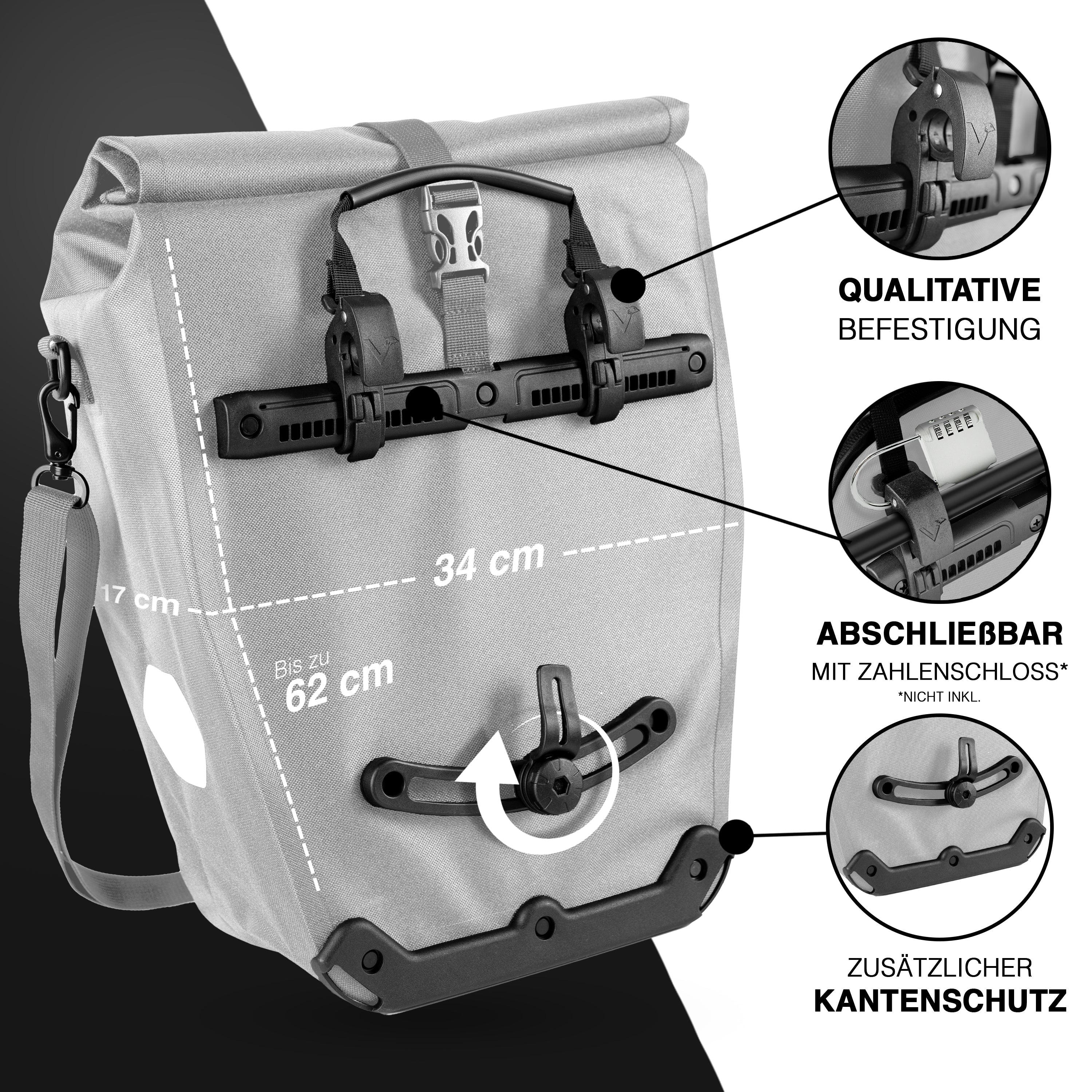 ValkOcean - Praktische & schicke 2in1 Gepäckträgertasche | Bundle - Image 35