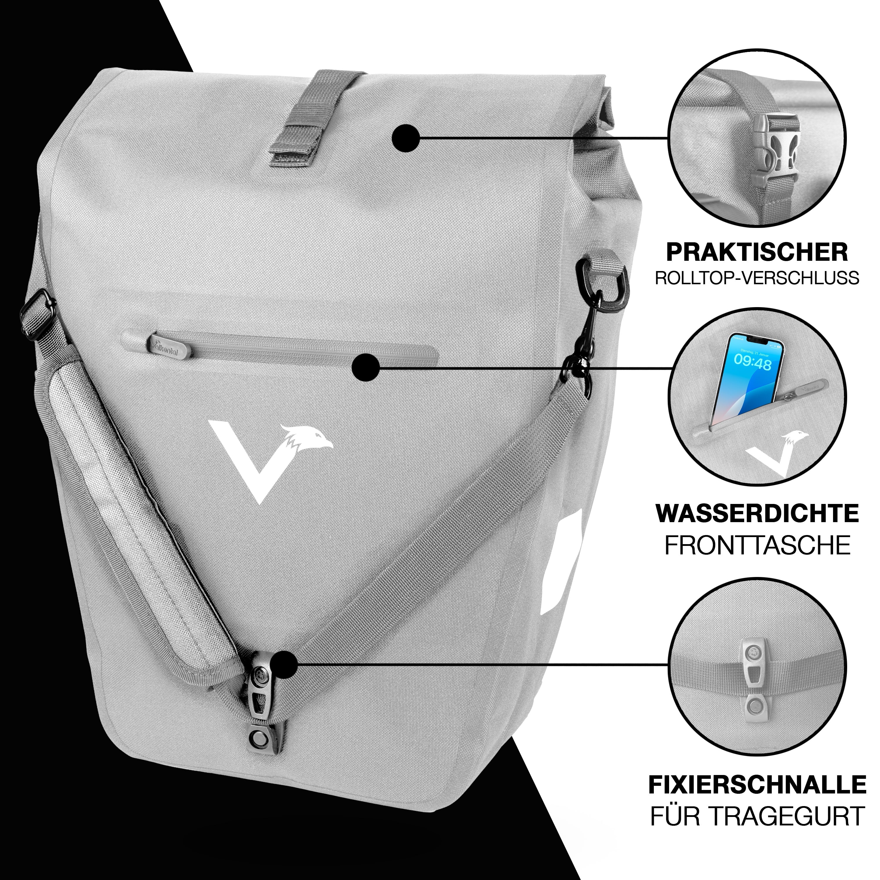 ValkOcean - Praktische & schicke 2in1 Gepäckträgertasche | Bundle - Image 36