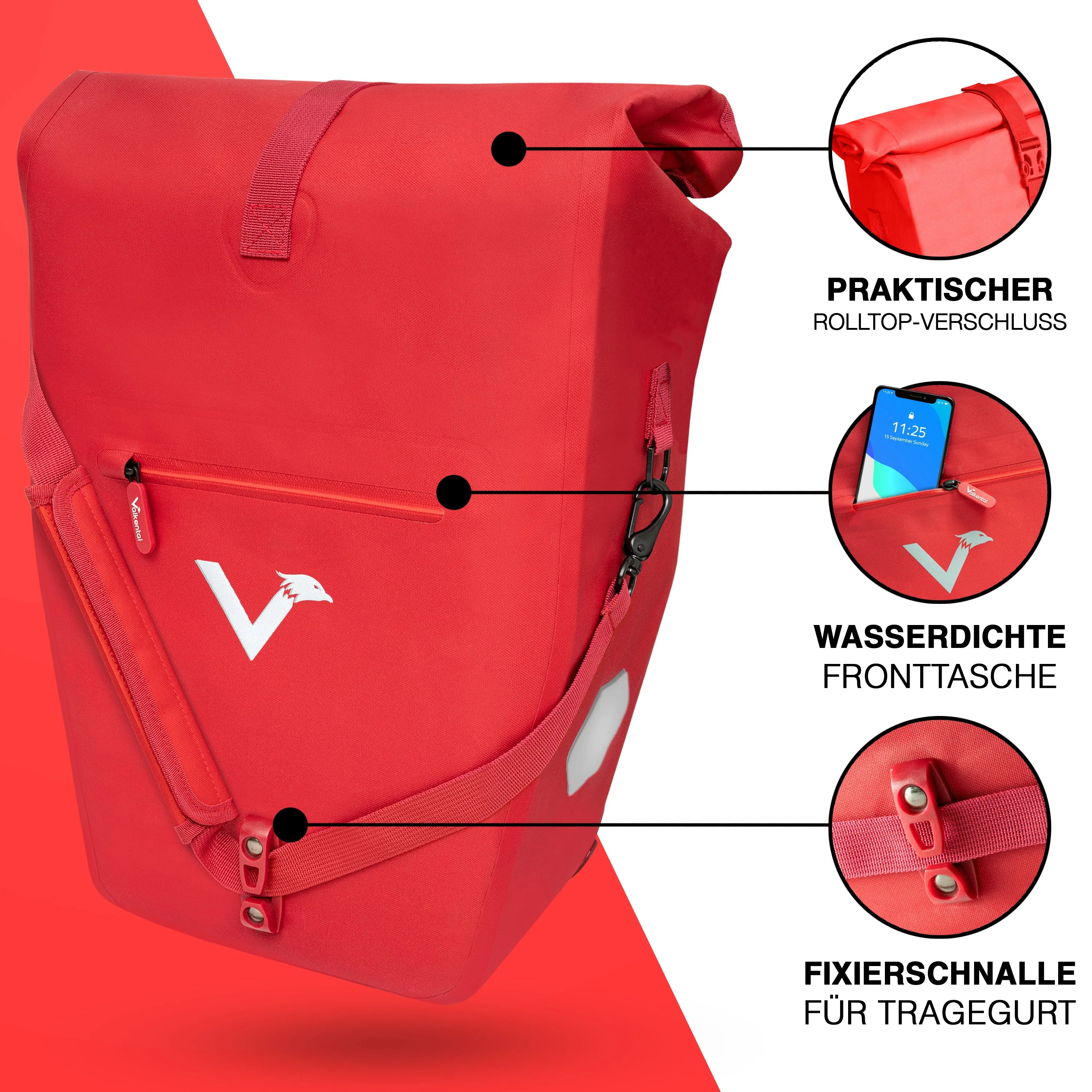 ValkOcean - Praktische & schicke 2in1 Gepäckträgertasche | Bundle - Image 9