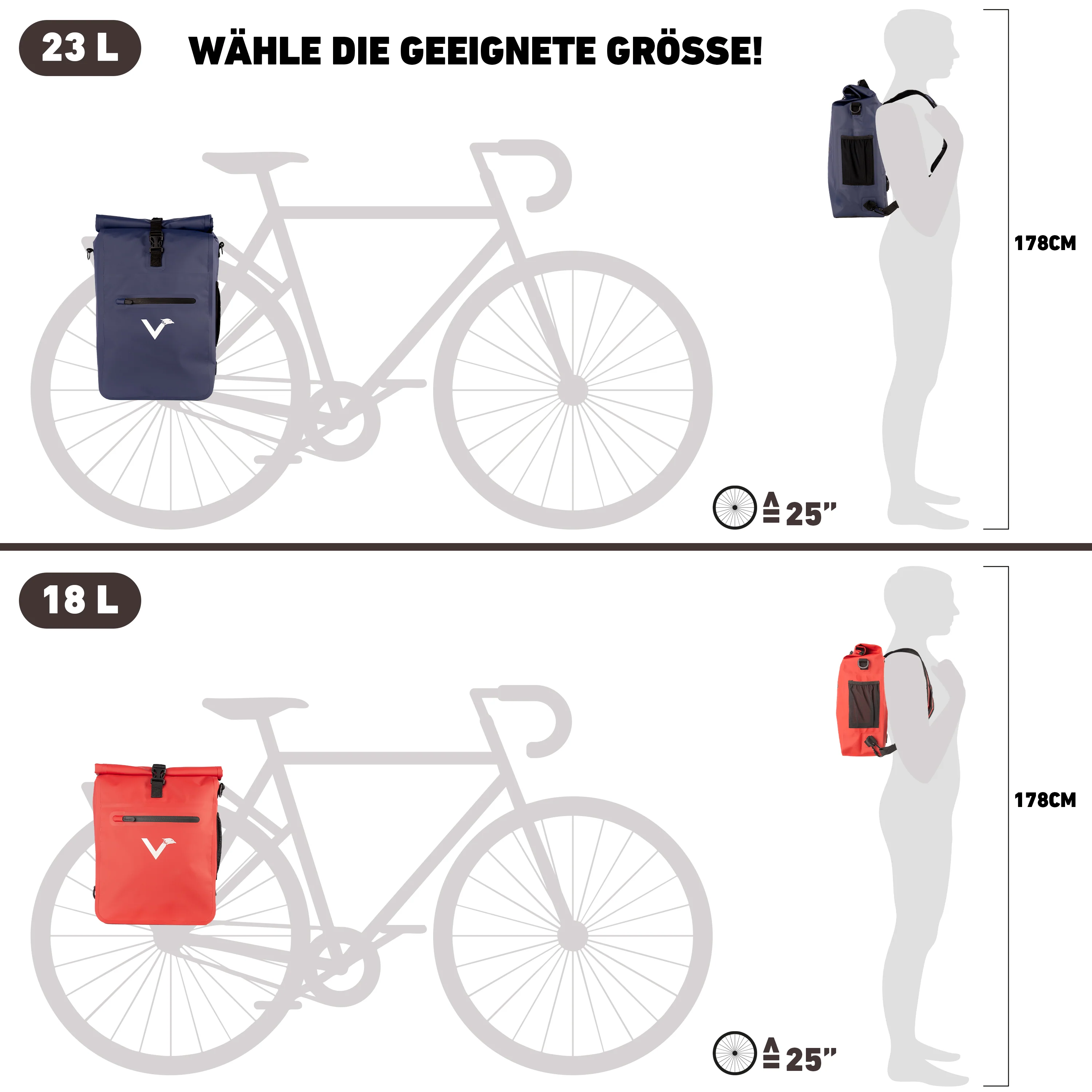 ValkOne Light - 3in1 Fahrradtasche - perfekt für deinen Alltag! - Image 30