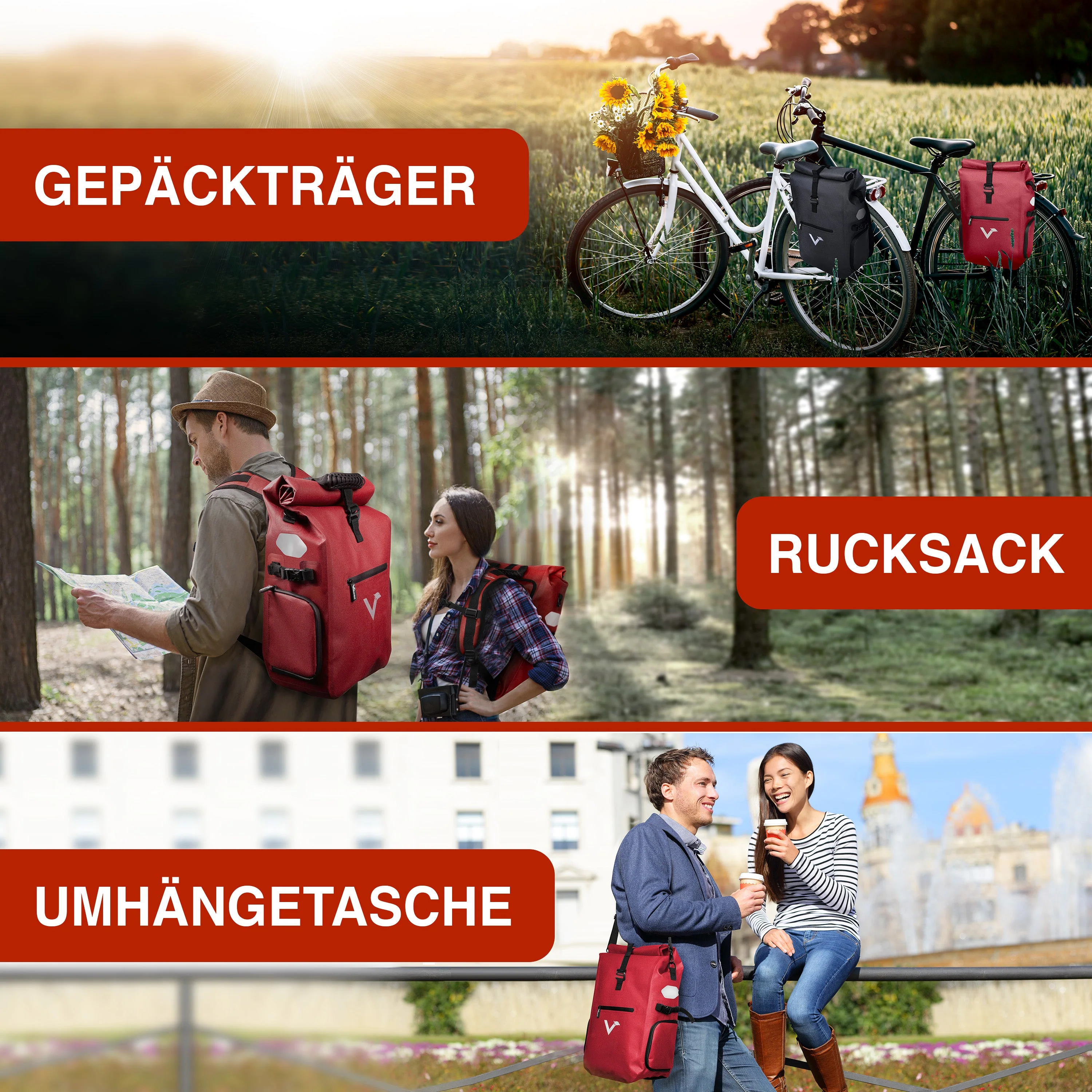 ValkPro 3in1 Fahrradtasche - hochfunktionales Multitalent - B-WARE - Image 10